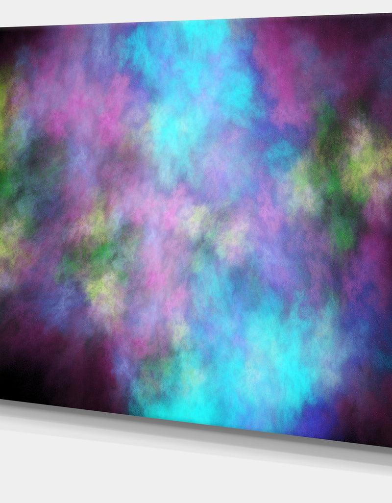 DesignQ Perfect Blue Purple Starry Sky - Extra Large Abstract Canvas Art Print