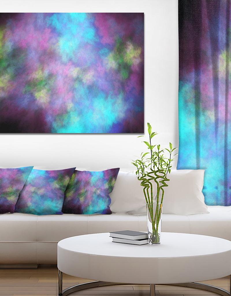 DesignQ Perfect Blue Purple Starry Sky - Extra Large Abstract Canvas Art Print