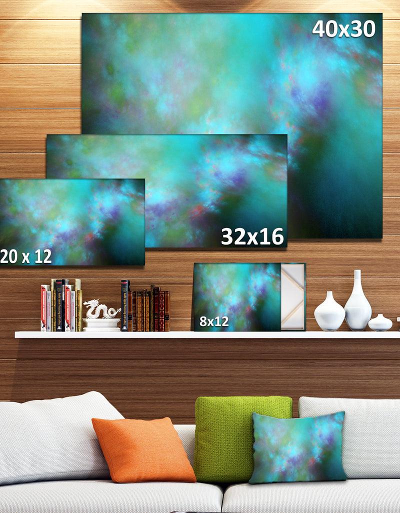 DesignQ Perfect Blue Starry Sky - Extra Large Abstract Canvas Wall Art
