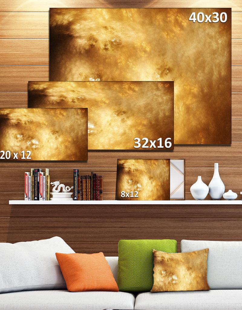 DesignQ Perfect Brown Starry Sky - Extra Large Abstract Canvas Art Print