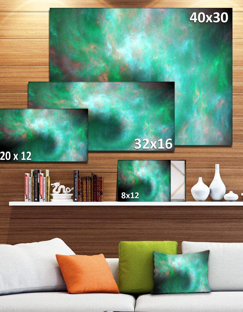 DesignQ Perfect Clear Blue Starry Sky - Extra Large Abstract Canvas Art Print