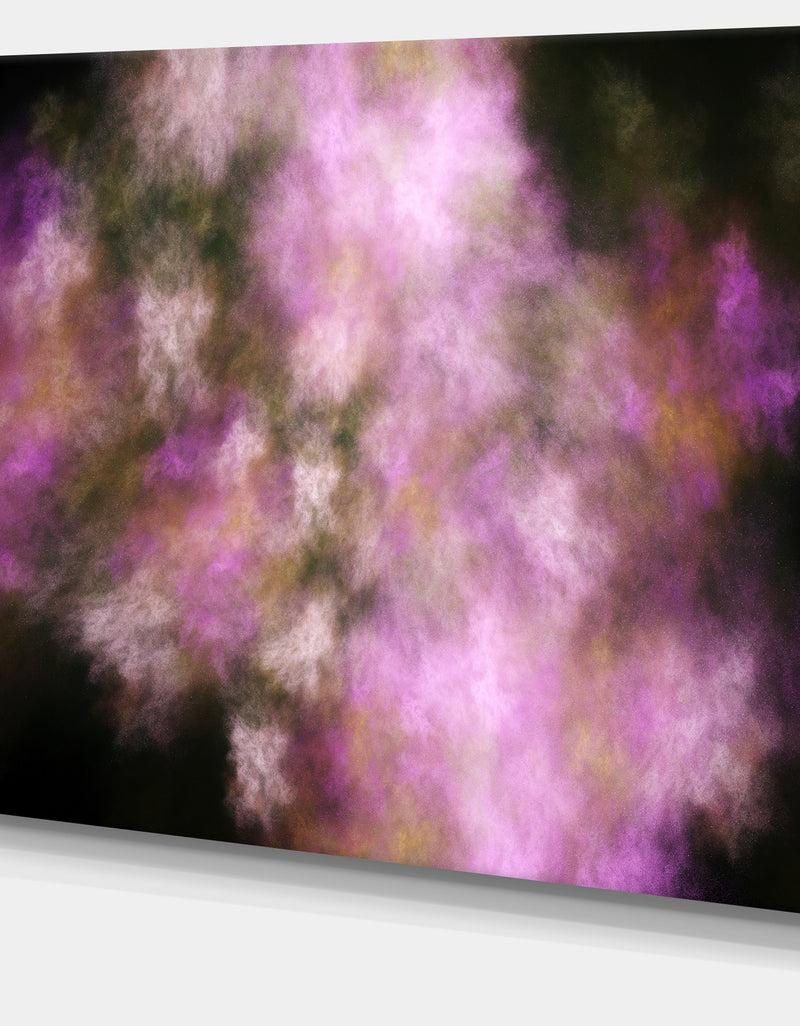 DesignQ Perfect Pink Starry Sky - Extra Large Abstract Canvas Art Print
