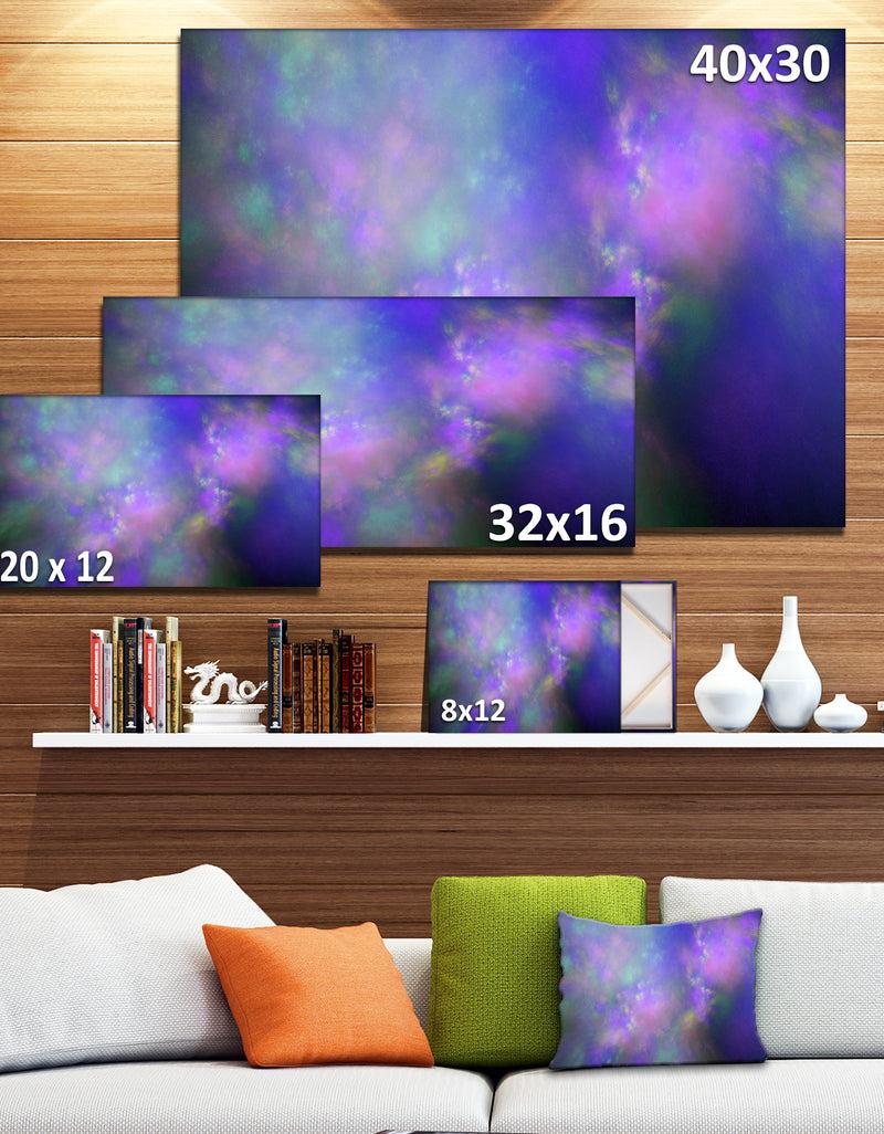 DesignQ Perfect Purple Starry Sky - Extra Large Abstract Canvas Wall Art