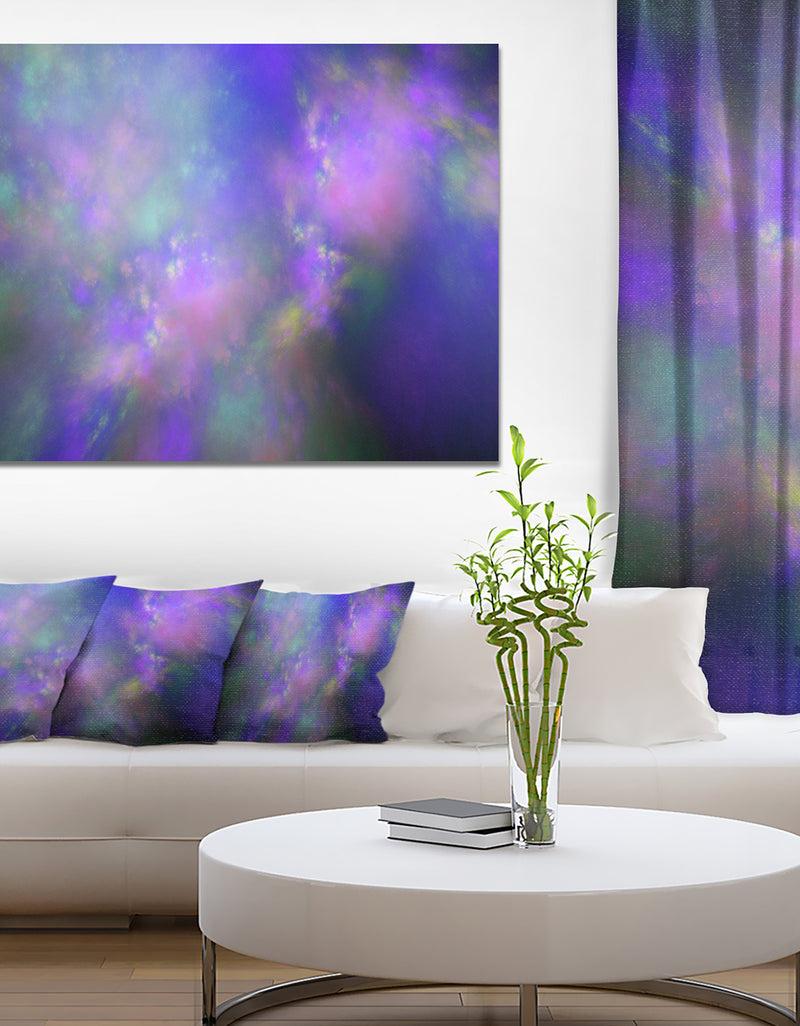 DesignQ Perfect Purple Starry Sky - Extra Large Abstract Canvas Wall Art