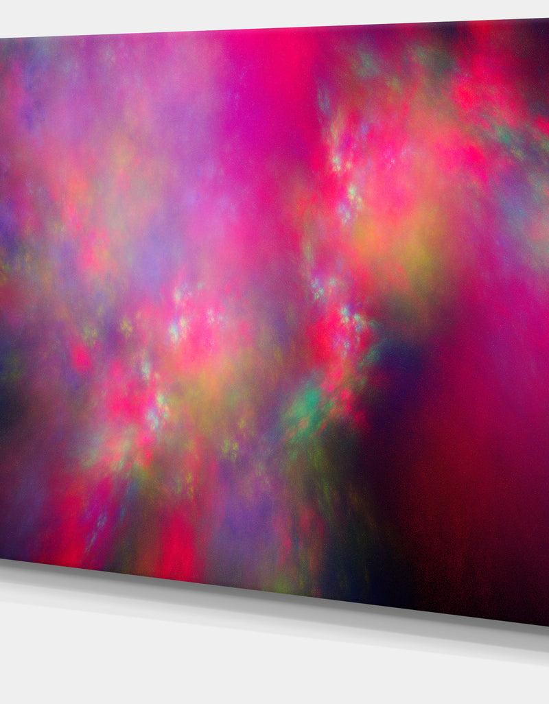 DesignQ Perfect Red Starry Sky - Extra Large Abstract Canvas Art Print