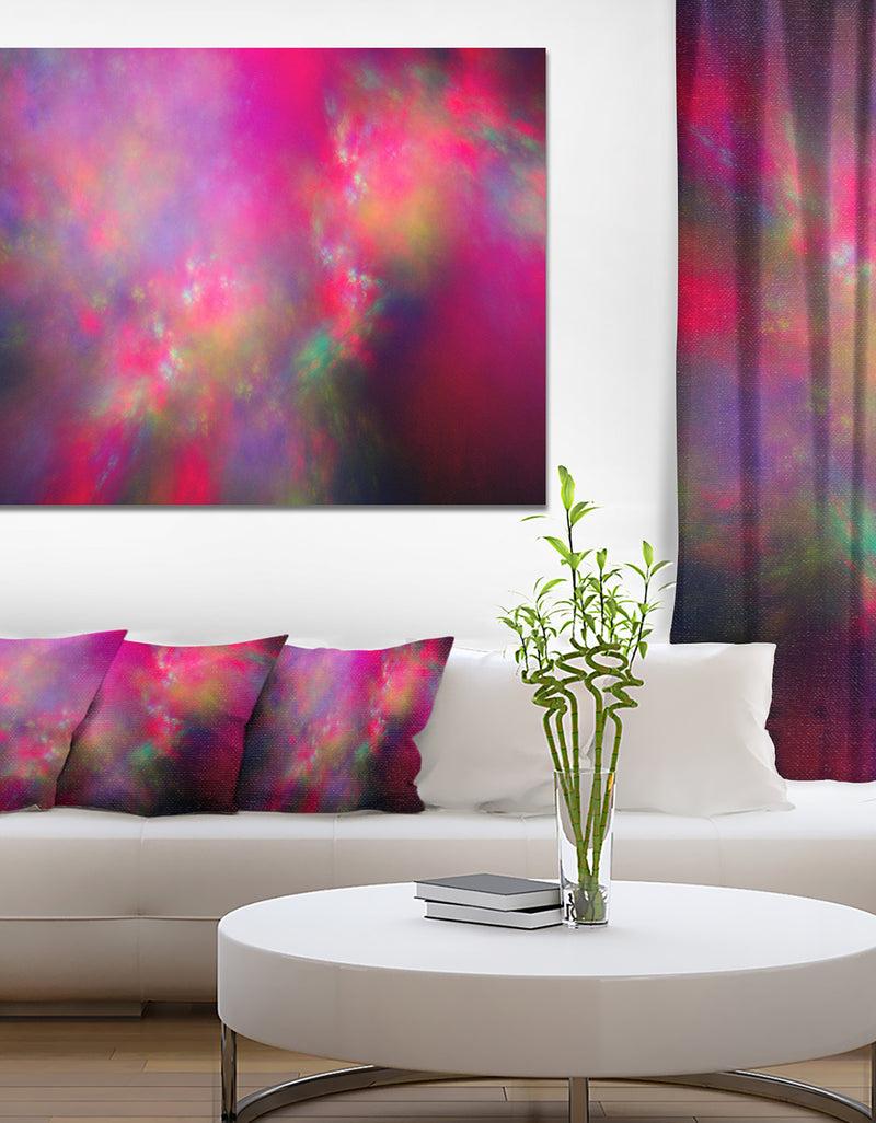 DesignQ Perfect Red Starry Sky - Extra Large Abstract Canvas Art Print