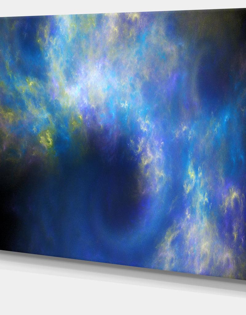 DesignQ Perfect Whirlwind Starry Sky - Extra Large Abstract Canvas Art Print