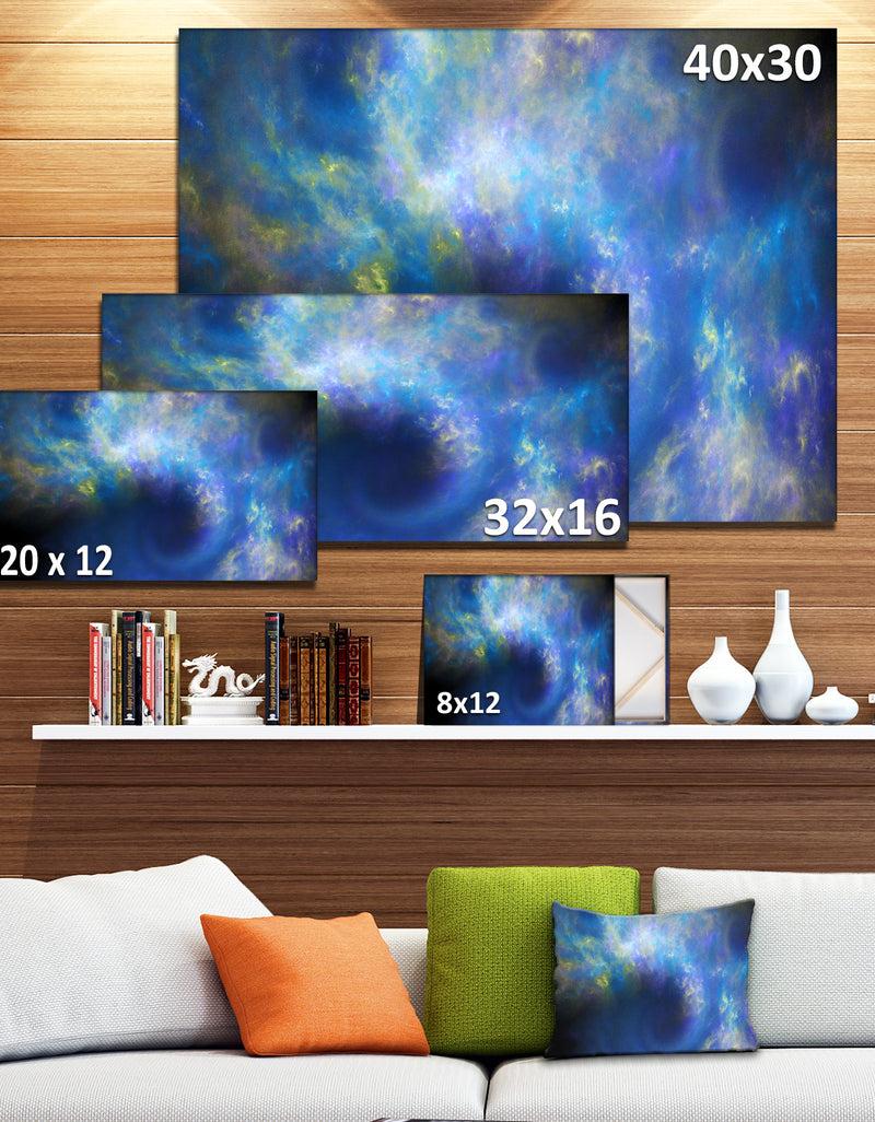 DesignQ Perfect Whirlwind Starry Sky - Extra Large Abstract Canvas Art Print