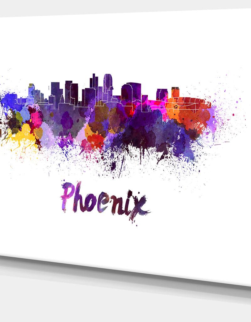 DesignQ Phoenix Skyline - Cityscape Canvas Artwork Print