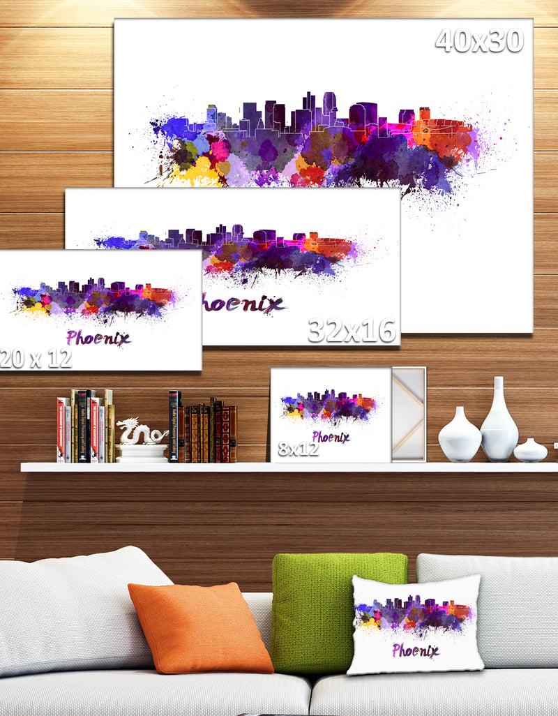 DesignQ Phoenix Skyline - Cityscape Canvas Artwork Print