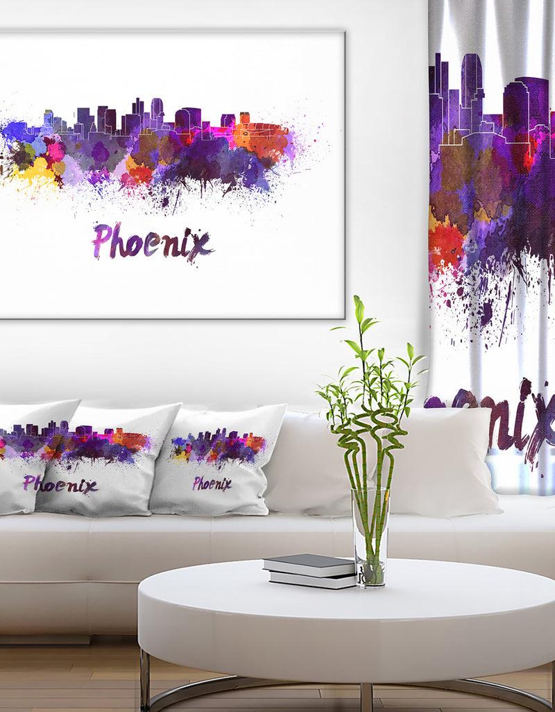 DesignQ Phoenix Skyline - Cityscape Canvas Artwork Print