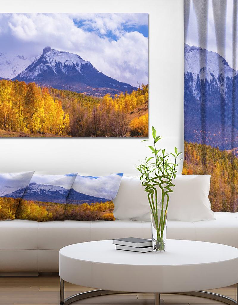 DesignQ Picturesque Autumn in Colorado - Landscapes Photography on wrapped canvas