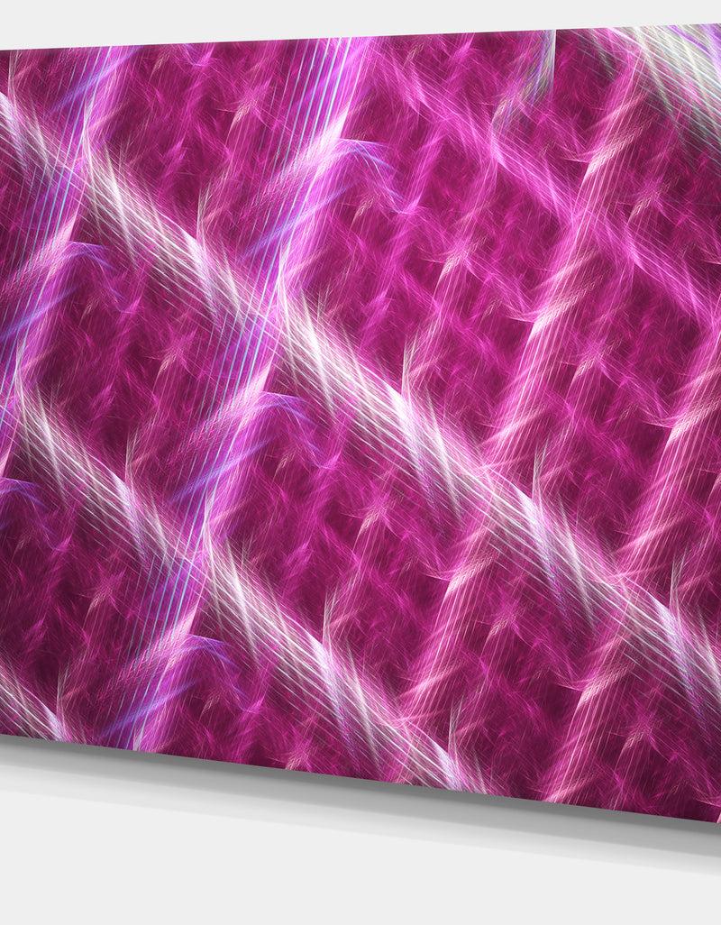 DesignQ Pink Abstract Metal Grill - Extra Large Abstract Art On Canvas