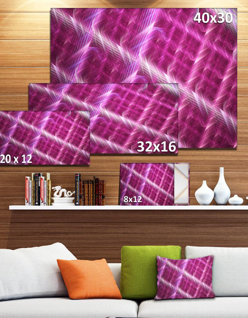 DesignQ Pink Abstract Metal Grill - Extra Large Abstract Art On Canvas