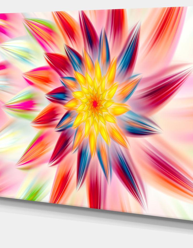 DesignQ Pink Dancing Flower Petals - Extra Large Floral Canvas Art Print