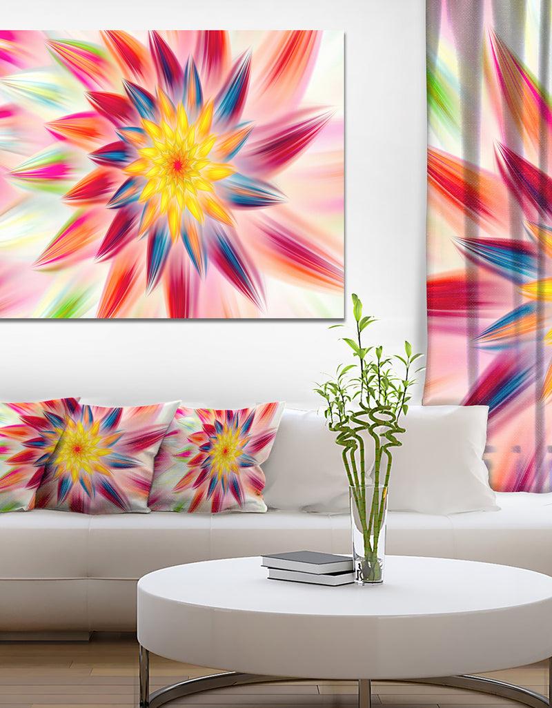 DesignQ Pink Dancing Flower Petals - Extra Large Floral Canvas Art Print