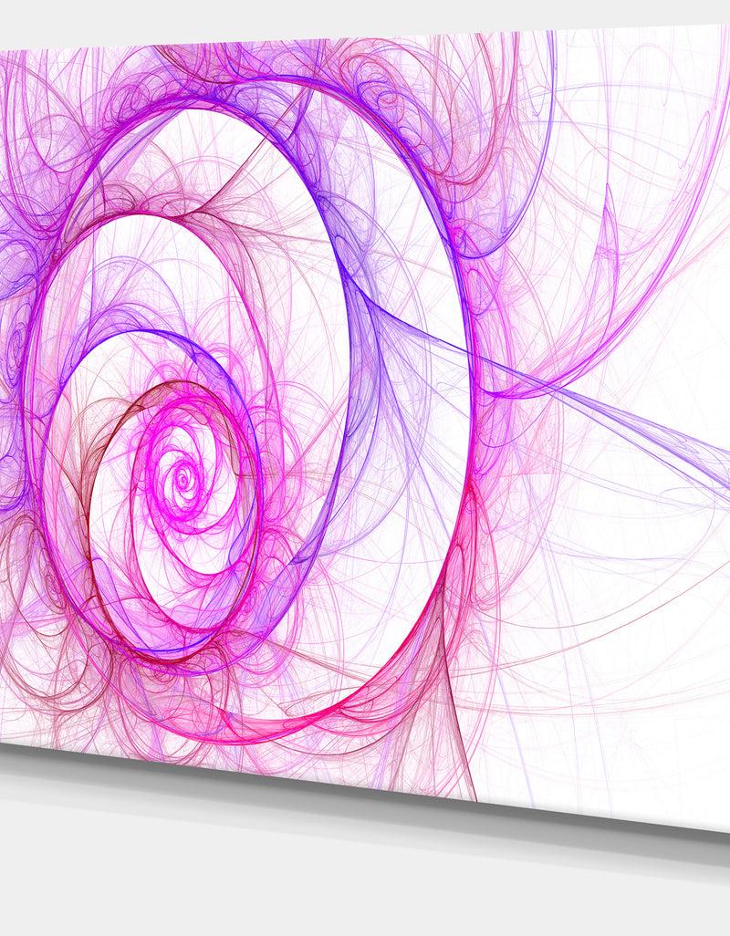 DesignQ Pink Exotic Flower Pattern - Floral Digital Art Canvas Print