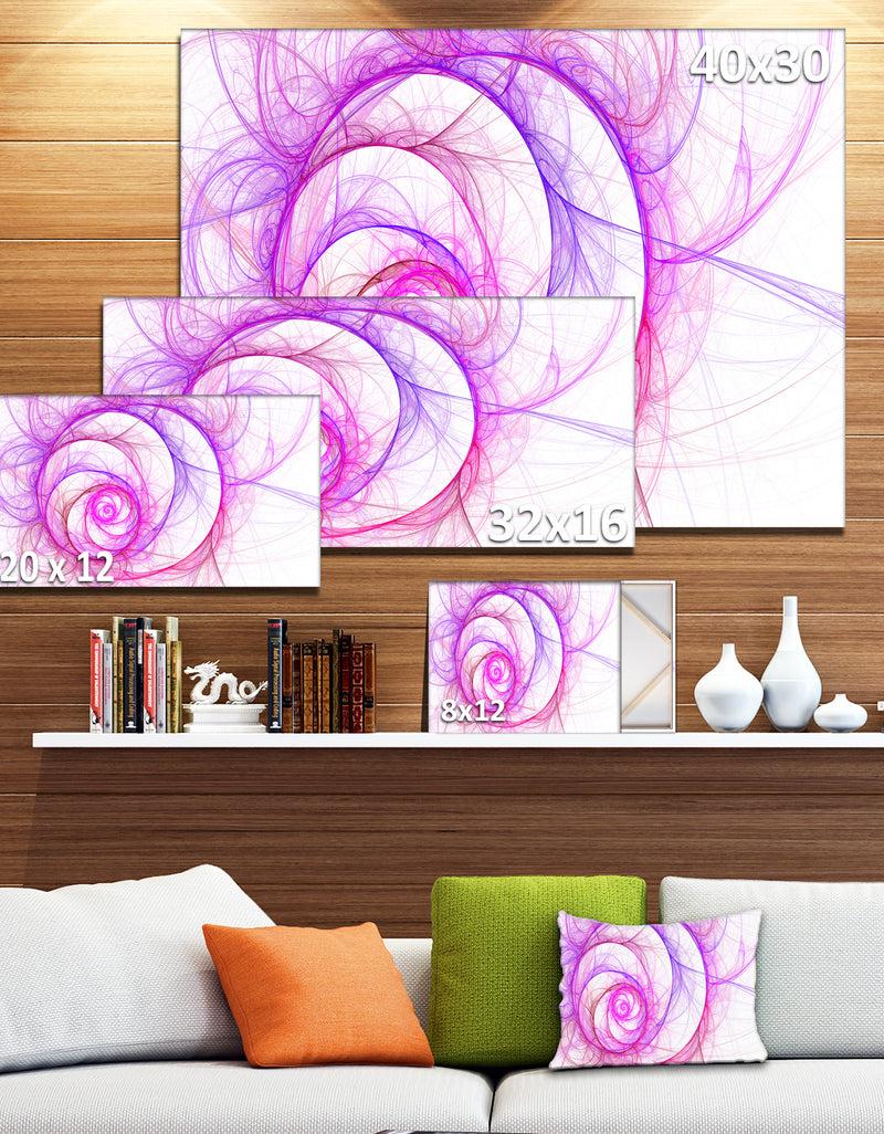 DesignQ Pink Exotic Flower Pattern - Floral Digital Art Canvas Print