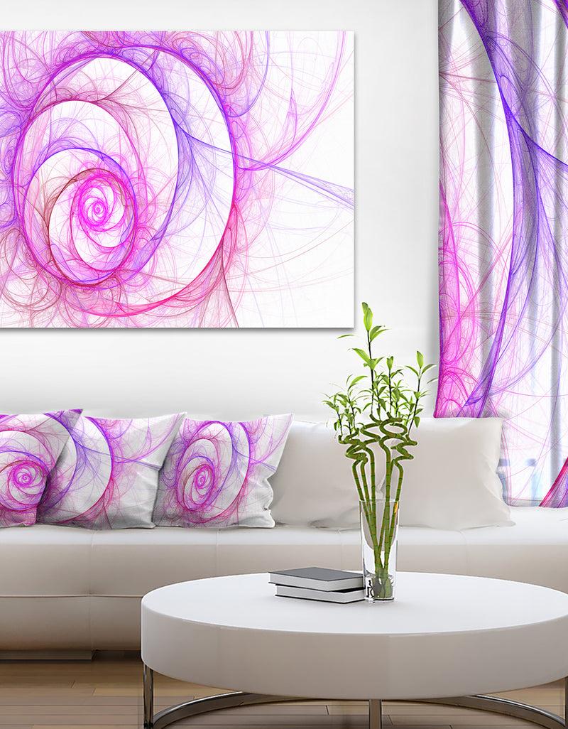 DesignQ Pink Exotic Flower Pattern - Floral Digital Art Canvas Print