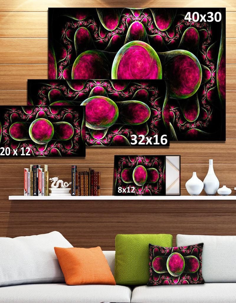 DesignQ Pink Exotic Fractal Pattern - Abstract Art On Canvas