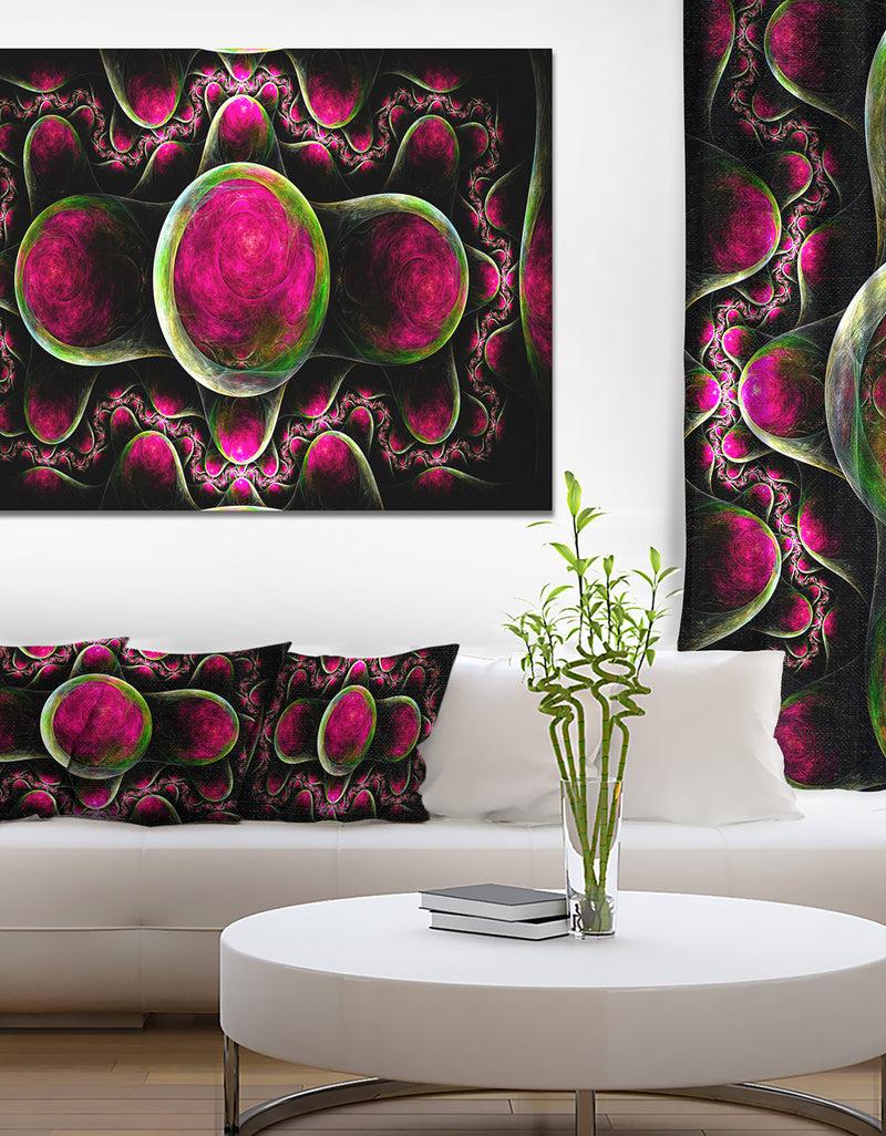 DesignQ Pink Exotic Fractal Pattern - Abstract Art on Canvas