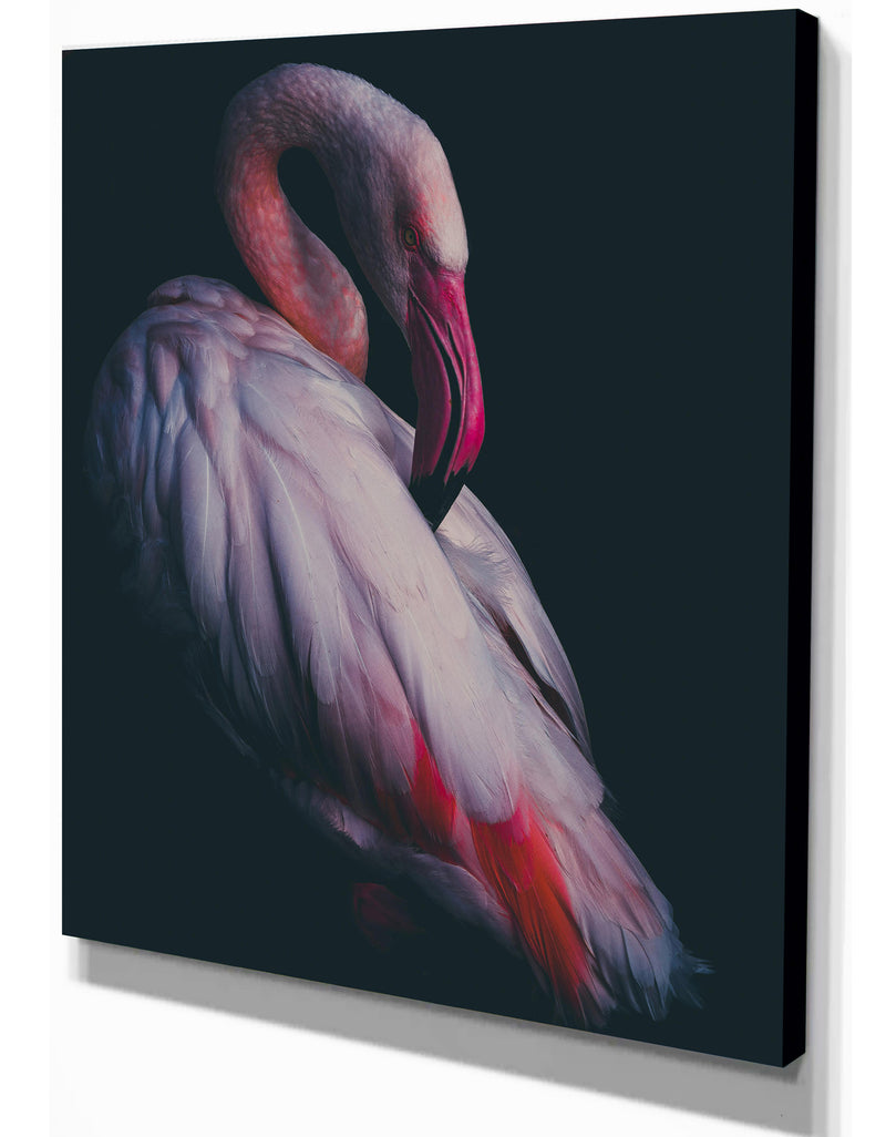 DesignQ Pink Flamingo - Contemporary Art On Wrapped Canvas