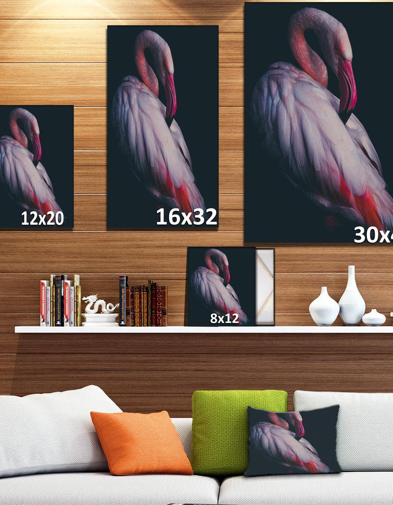DesignQ Pink Flamingo - Contemporary Art On Wrapped Canvas