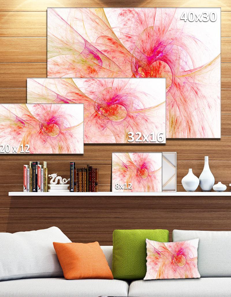 DesignQ Pink Fractal Large Illustration - Large Wall Artwork