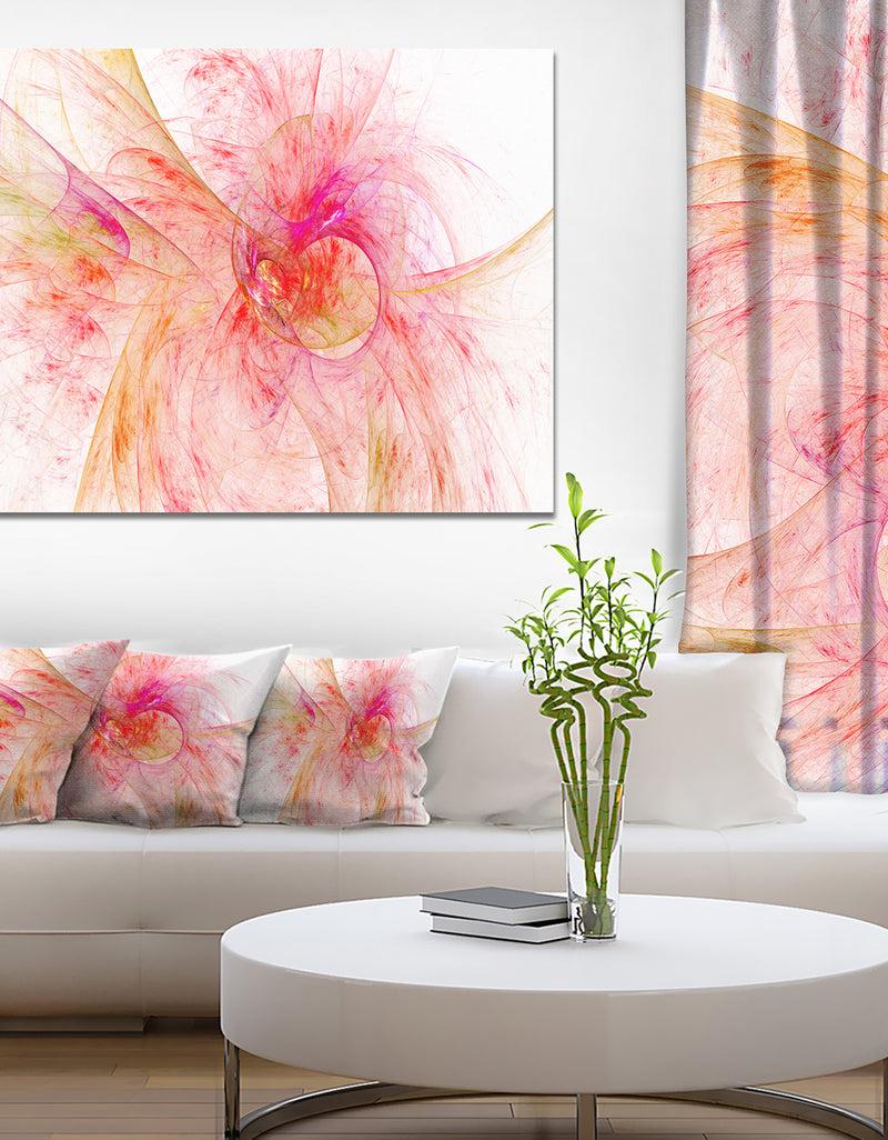 DesignQ Pink Fractal Large Illustration - Large Wall Artwork