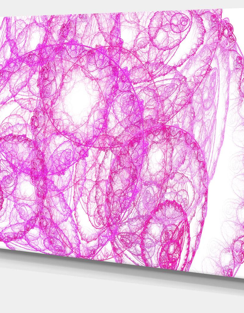 DesignQ Pink Pattern On White Background - Extra Large Canvas Art Print