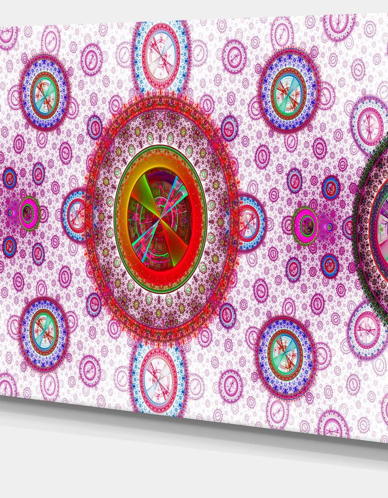 DesignQ Pink Psychedelic Relaxing Art - Extra Large Canvas Art Print