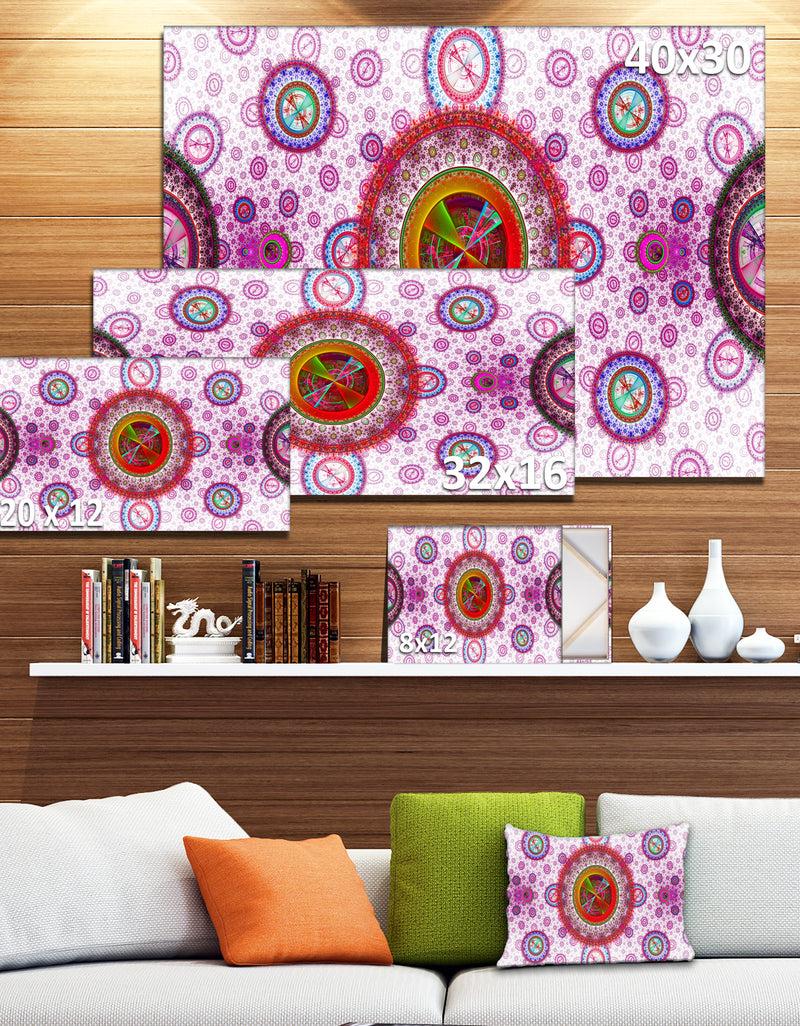 DesignQ Pink Psychedelic Relaxing Art - Extra Large Canvas Art Print