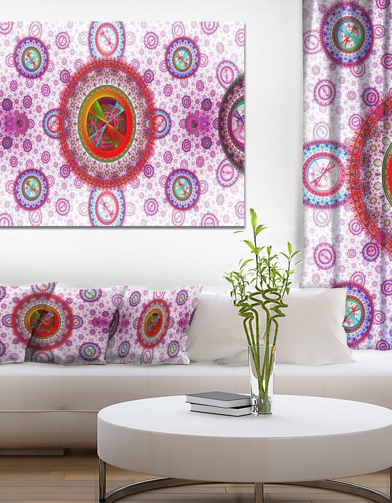 DesignQ Pink Psychedelic Relaxing Art - Extra Large Canvas Art Print