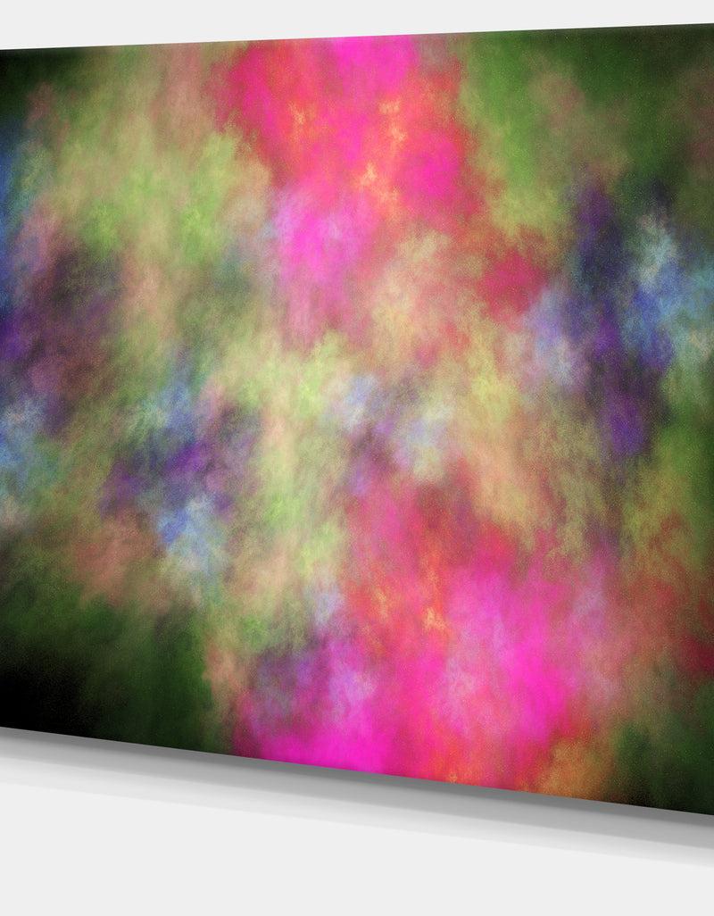 DesignQ Pink Starry Fractal Sky - Abstract Wall Artwork