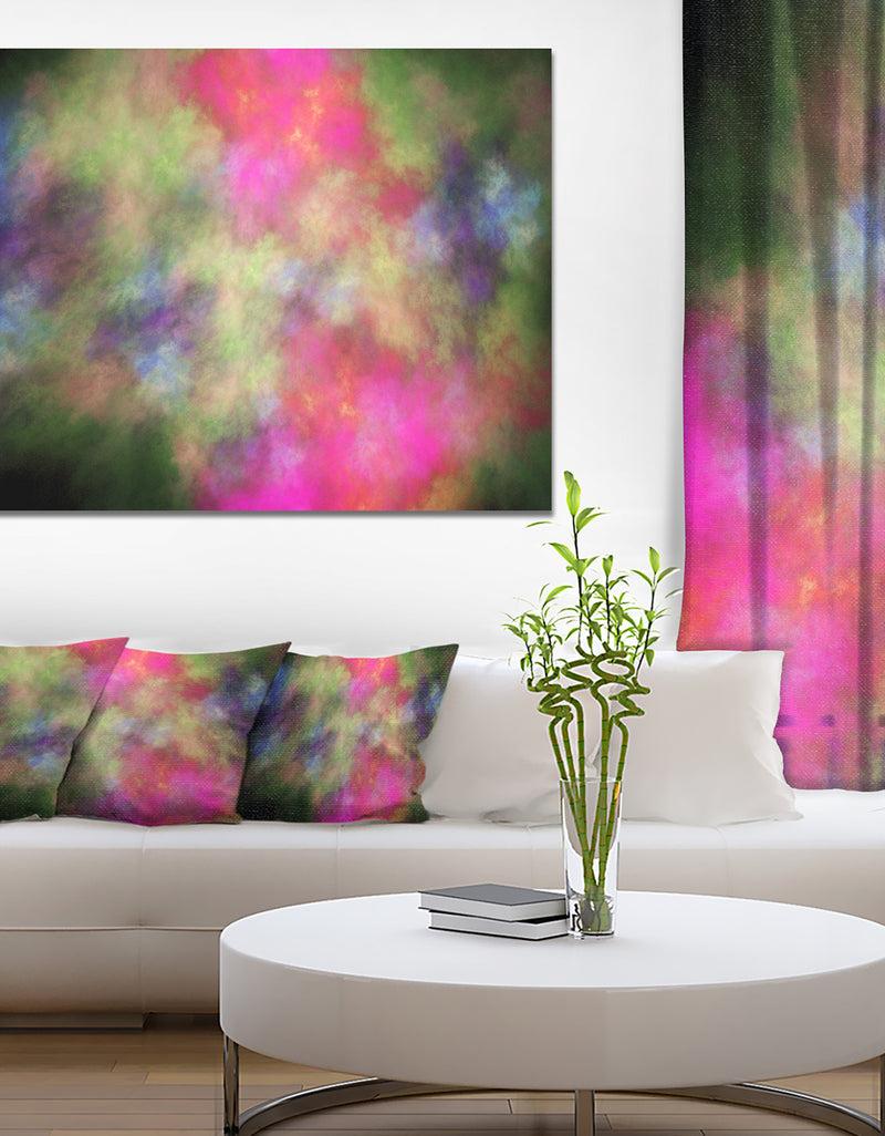 DesignQ Pink Starry Fractal Sky - Abstract Wall Artwork