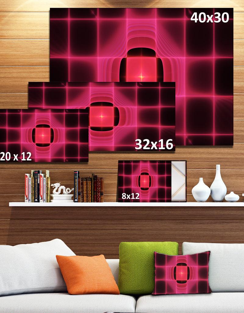 DesignQ Pink Thermal Infrared Visor - Abstract Wall Art On Canvas