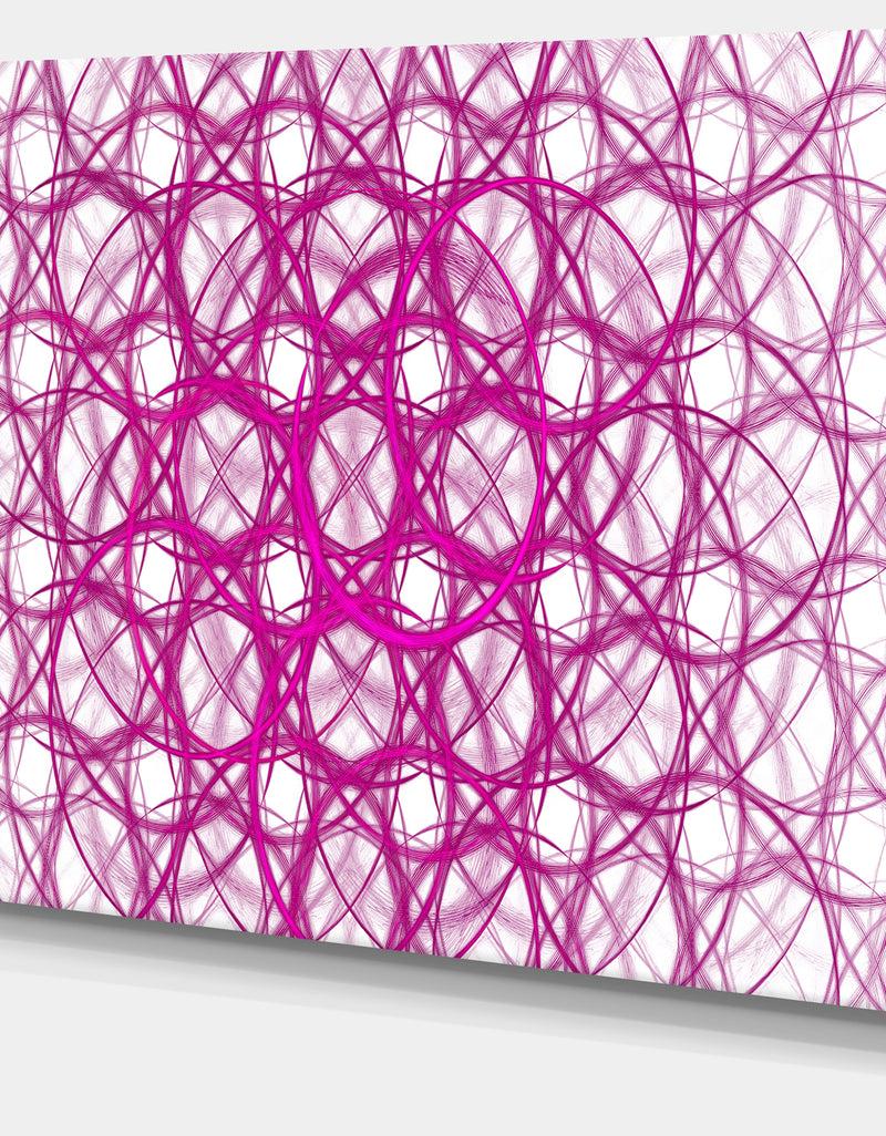 DesignQ Pink Unusual Metal Grill - Abstract Canvas Wall Art