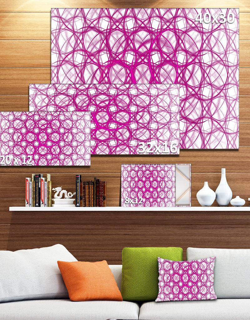 DesignQ Pink Unusual Metal Grill - Abstract Canvas Wall Art