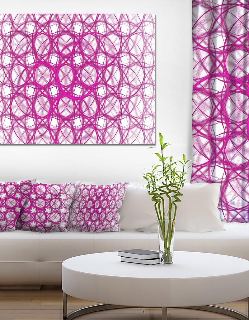 DesignQ Pink Unusual Metal Grill - Abstract Canvas Wall Art