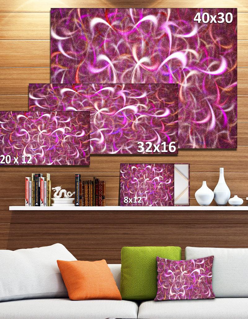 DesignQ Pink Watercolor Fractal Pattern'Large Abstract Canvas Art Print