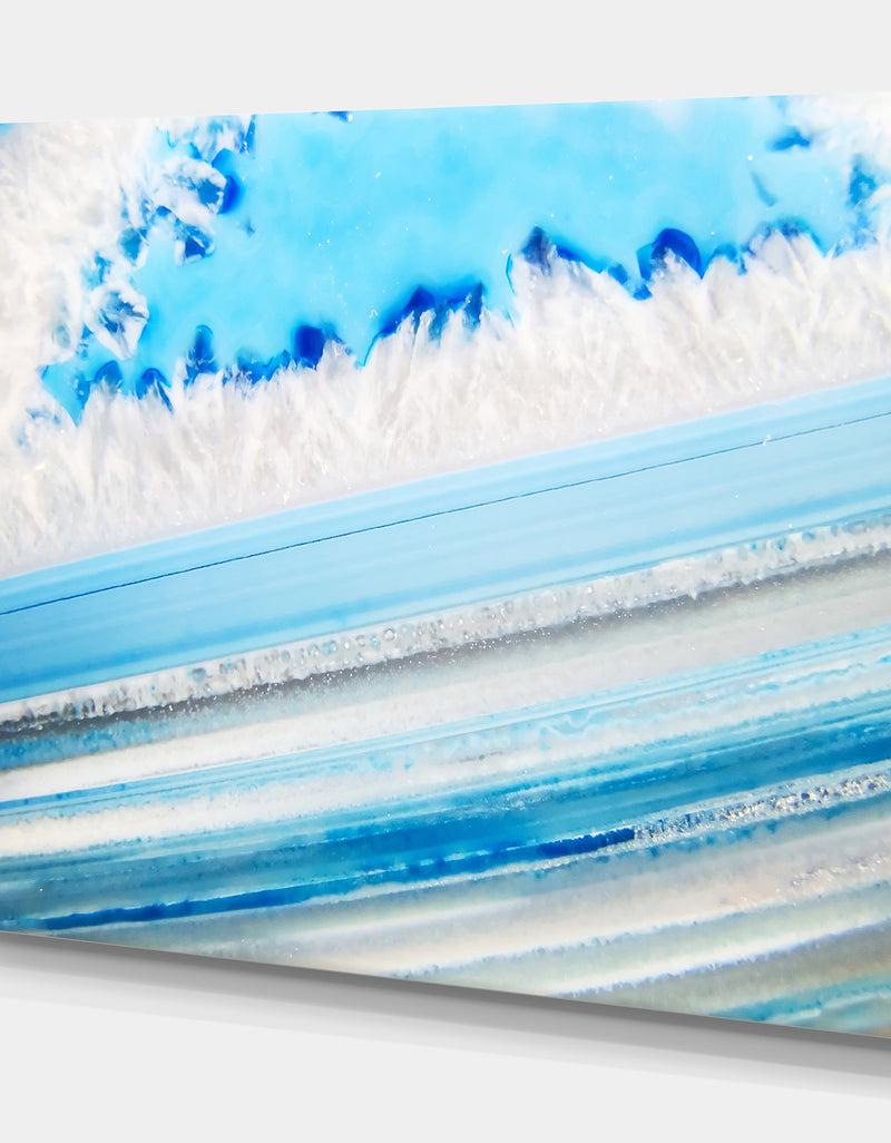 DesignQ Polished Natural Agate Stone - Stone Photographic On Wrapped Canvas