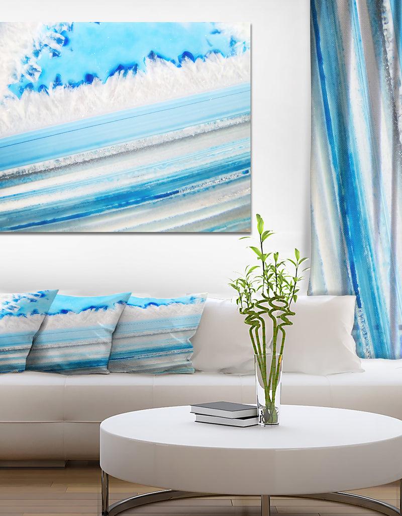DesignQ Polished Natural Agate Stone - Stone Photographic On Wrapped Canvas