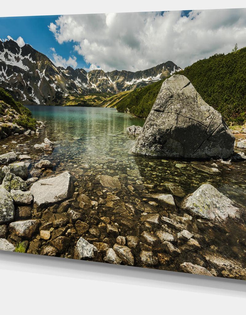 DesignQ Pond In Five Lakes Valley - Landscape Art Print Canvas