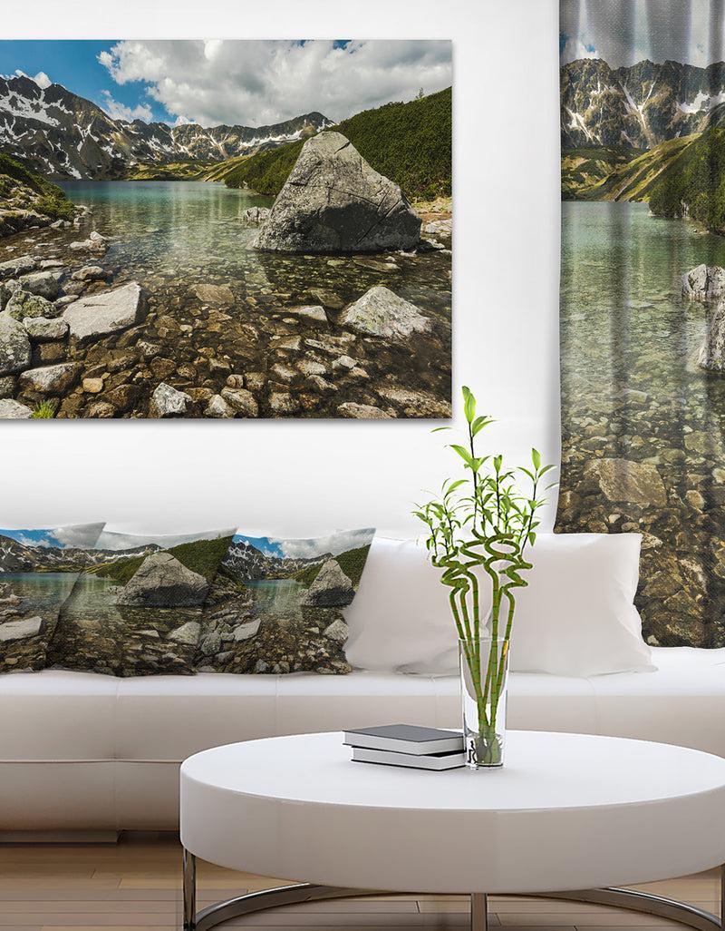 DesignQ Pond in Five Lakes Valley - Landscape Art Print Canvas