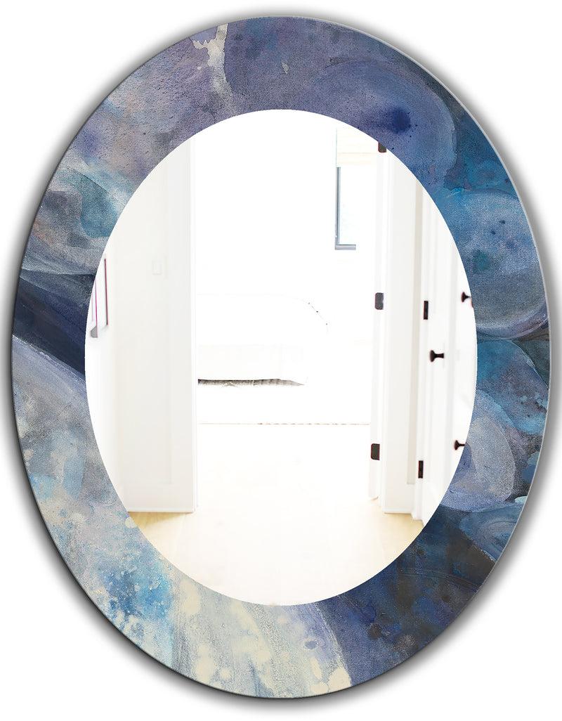 DesignQ Porch & Den Daniel Indigo Abstract Pattern Mirror