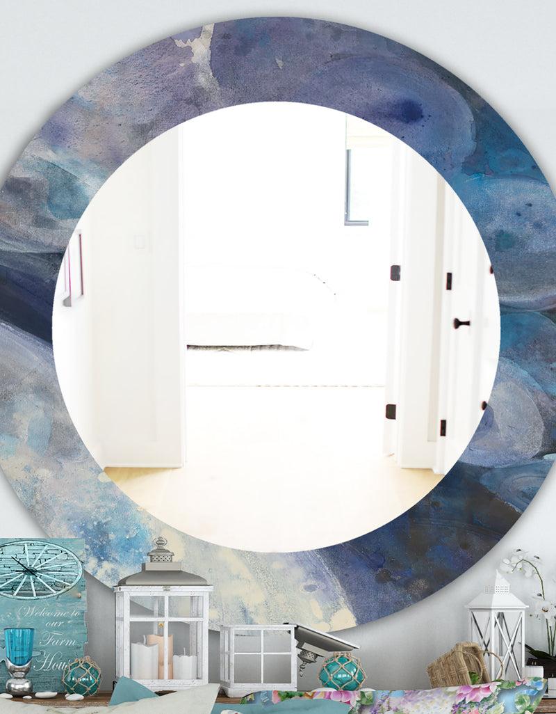 DesignQ Porch & Den Daniel Indigo Abstract Pattern Mirror
