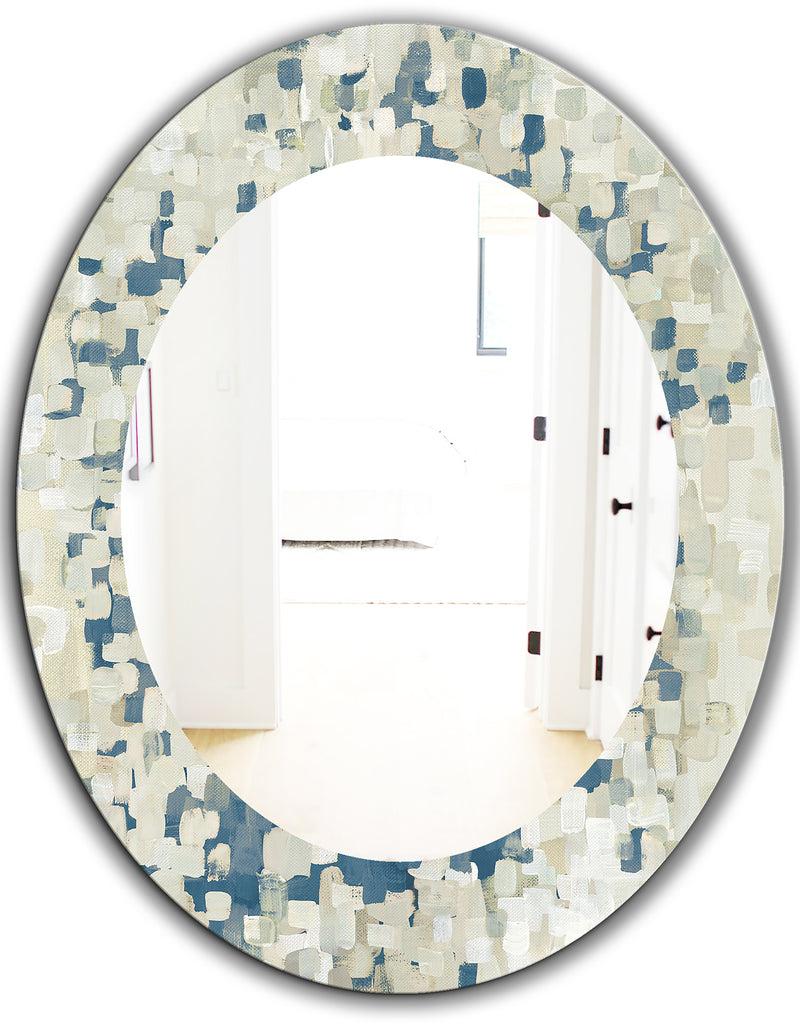 DesignQ Porch & Den 'Geometric Blue Spots - Modern Mirror