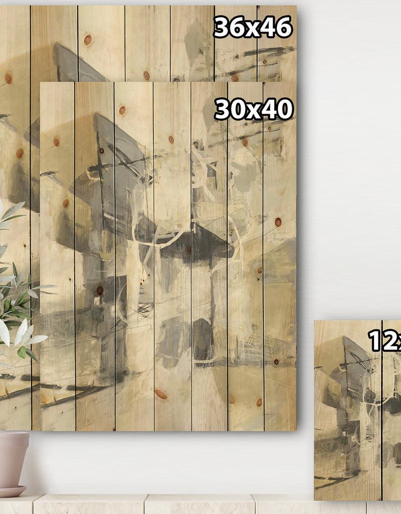 DesignQ Porch & Den Glam Cream Dream IV - Print On Natural Pine Wood