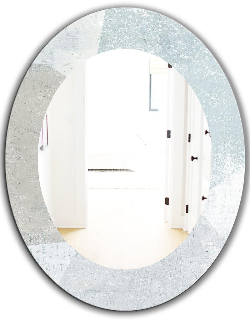 DesignQ Porch & Den 'Grey And White Collage I - Modern Mirror