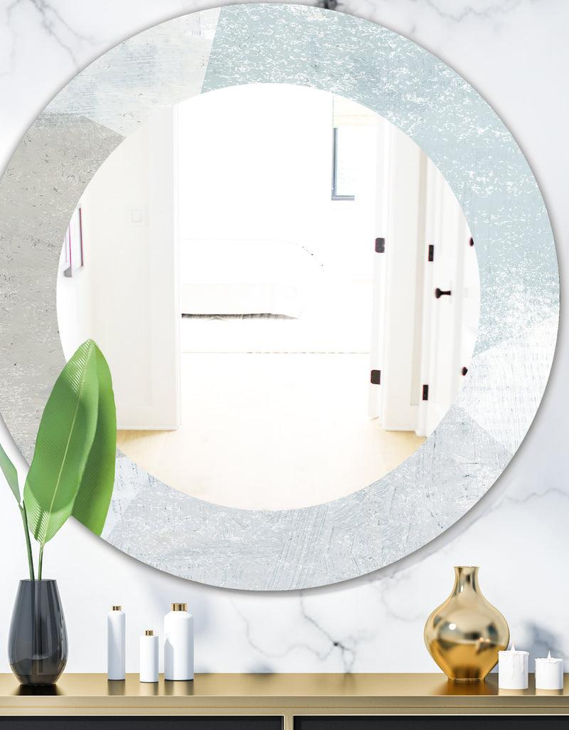 DesignQ Porch & Den 'Grey and White Collage I - Modern Mirror